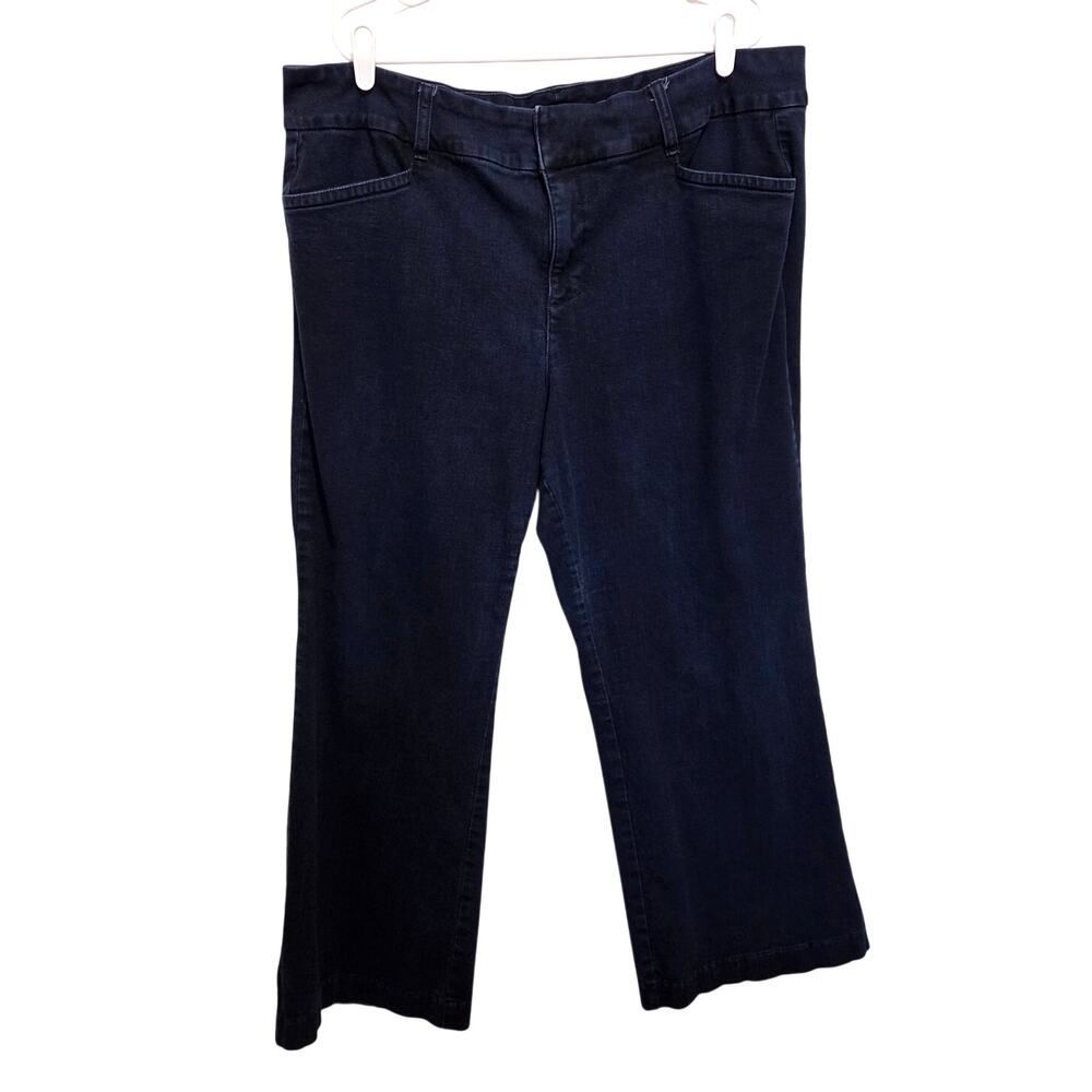 Torrid Blue Denim Curvy Stretch High Rise Studio Trouser Bootcut Pants Size 22 R